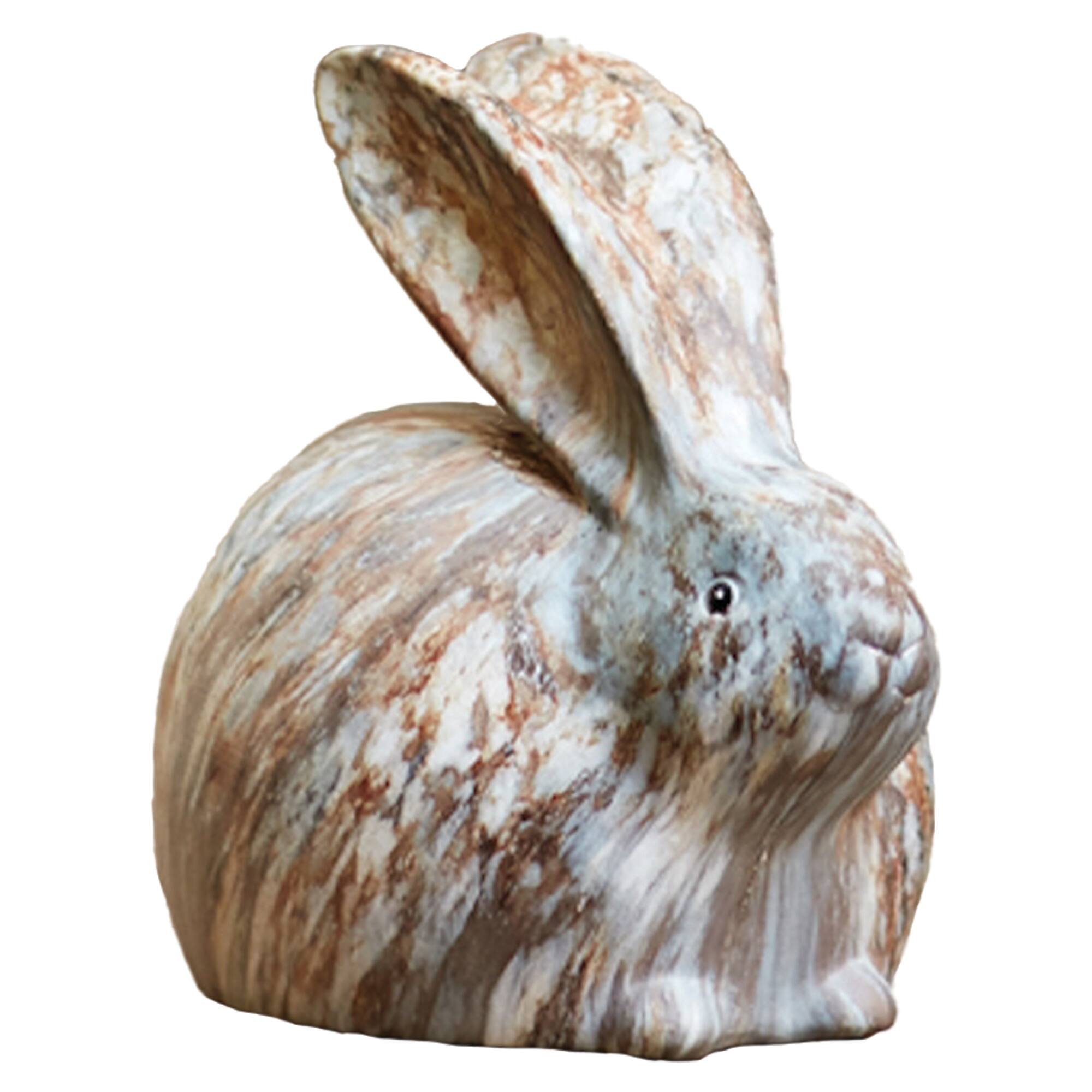 6.5" Marble Design Rabbit Figurine Set